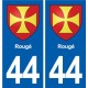 44 Héric blason  ville autocollant plaque stickers
