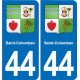 44 Héric blason  ville autocollant plaque stickers