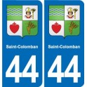 44 Héric blason  ville autocollant plaque stickers
