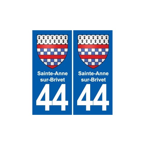 44 Héric blason  ville autocollant plaque stickers