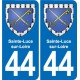 44 Héric blason  ville autocollant plaque stickers