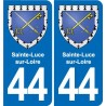44 Héric blason  ville autocollant plaque stickers