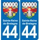 44 Héric blason  ville autocollant plaque stickers