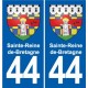 44 Héric blason  ville autocollant plaque stickers