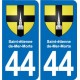 44 Héric blason  ville autocollant plaque stickers