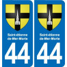 44 Héric blason  ville autocollant plaque stickers