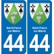 44 Héric blason  ville autocollant plaque stickers
