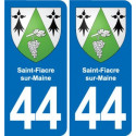 44 Héric blason  ville autocollant plaque stickers