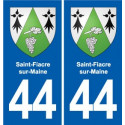 44 Héric blason  ville autocollant plaque stickers