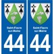 44 Héric blason  ville autocollant plaque stickers