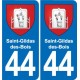 44 Héric blason  ville autocollant plaque stickers