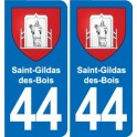 44 Héric blason  ville autocollant plaque stickers