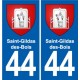 44 Héric blason  ville autocollant plaque stickers