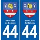 44 Héric blason  ville autocollant plaque stickers