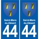 44 Héric blason  ville autocollant plaque stickers