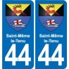 44 Héric blason  ville autocollant plaque stickers