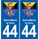 44 Héric blason  ville autocollant plaque stickers