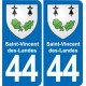 44 Héric blason  ville autocollant plaque stickers