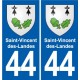 44 Héric blason  ville autocollant plaque stickers