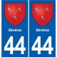 44 Héric blason  ville autocollant plaque stickers