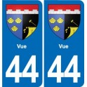 44 Héric blason  ville autocollant plaque stickers