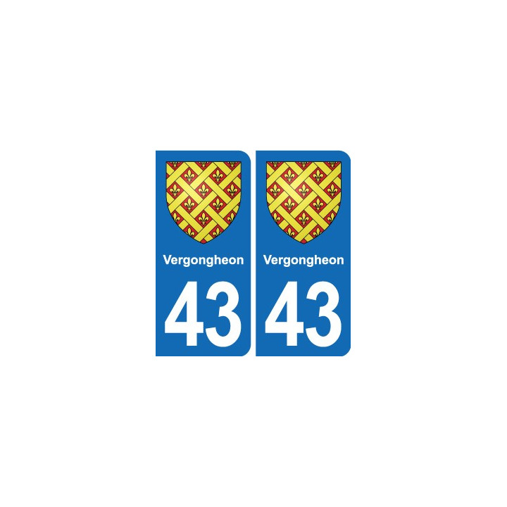 43 Langeac blason autocollant plaque immatriculation ville