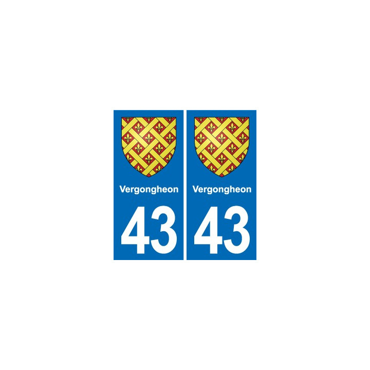 43 Langeac blason autocollant plaque immatriculation ville