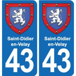 43 Langeac blason autocollant plaque immatriculation ville