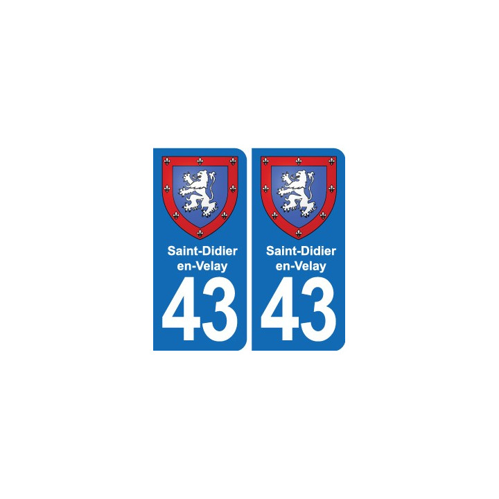 43 Langeac blason autocollant plaque immatriculation ville