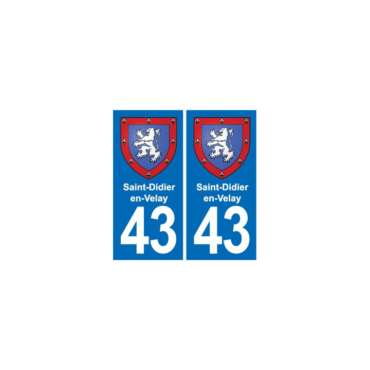 43 Langeac blason autocollant plaque immatriculation ville