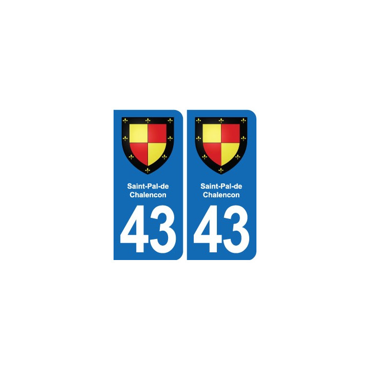 43 Langeac blason autocollant plaque immatriculation ville