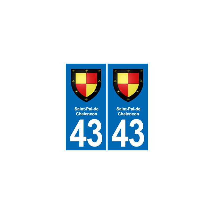 43 Langeac blason autocollant plaque immatriculation ville