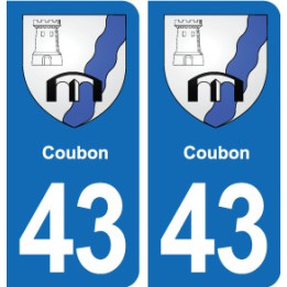 43 Langeac blason autocollant plaque immatriculation ville