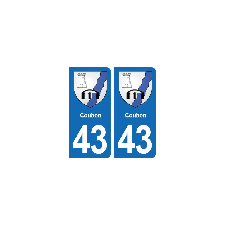 43 Langeac blason autocollant plaque immatriculation ville