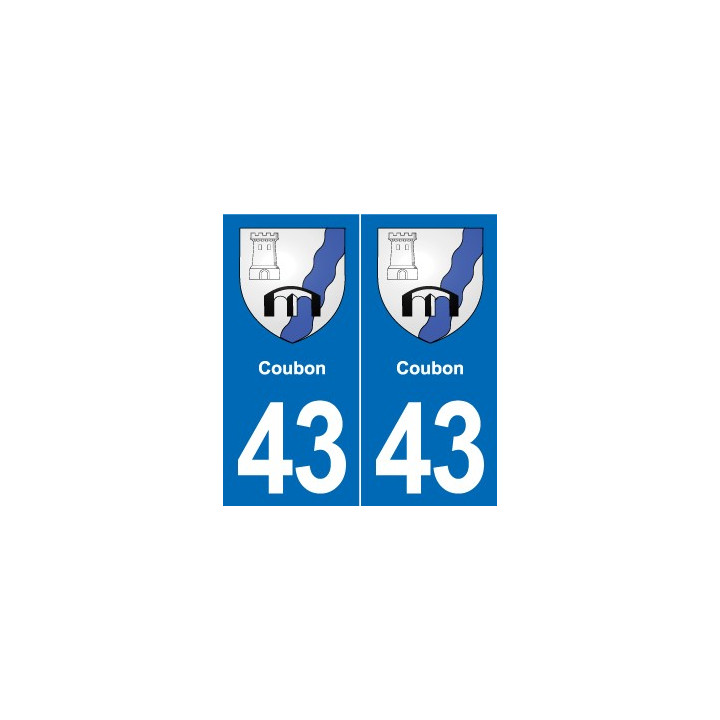 43 Langeac blason autocollant plaque immatriculation ville