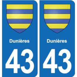 43 Langeac blason autocollant plaque immatriculation ville