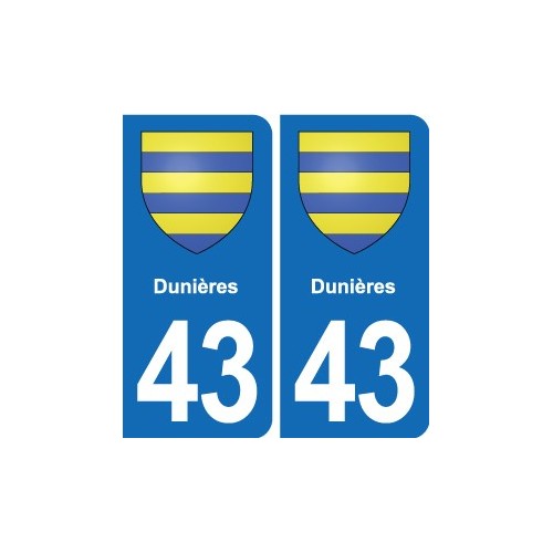 43 Langeac blason autocollant plaque immatriculation ville