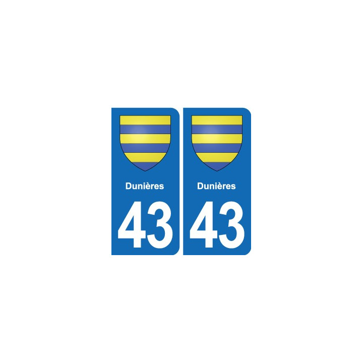43 Langeac blason autocollant plaque immatriculation ville