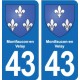 43 Langeac blason autocollant plaque immatriculation ville