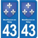 43 Langeac blason autocollant plaque immatriculation ville