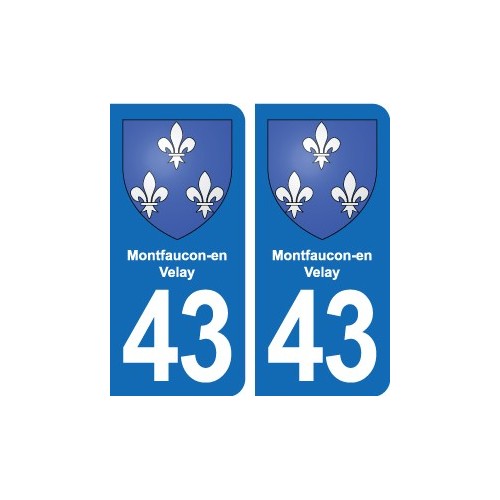 43 Langeac blason autocollant plaque immatriculation ville