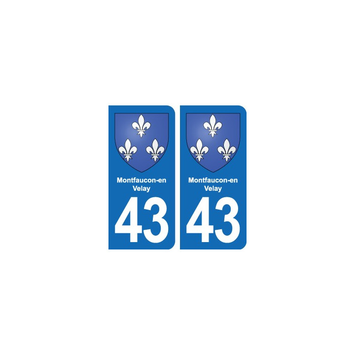 43 Langeac blason autocollant plaque immatriculation ville