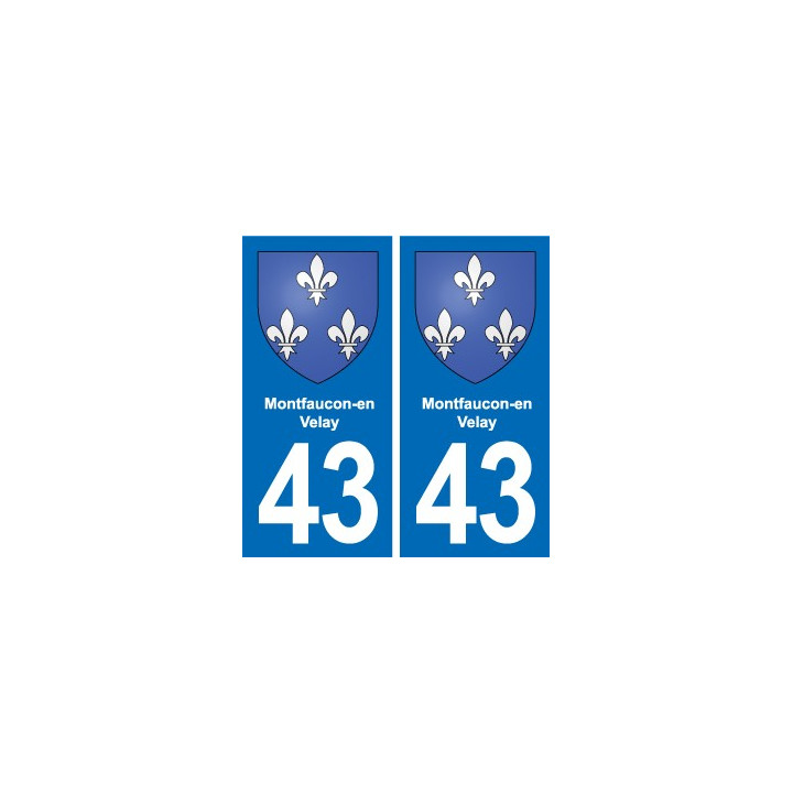 43 Langeac blason autocollant plaque immatriculation ville