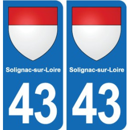 43 Langeac blason autocollant plaque immatriculation ville