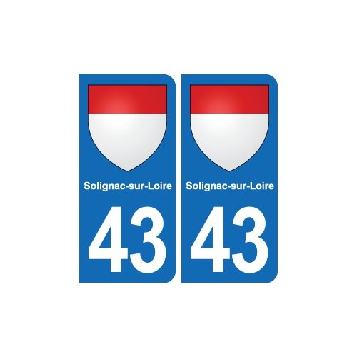 43 Langeac blason autocollant plaque immatriculation ville