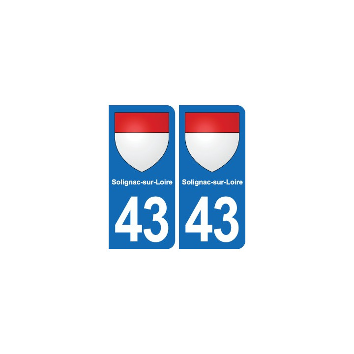 43 Langeac blason autocollant plaque immatriculation ville