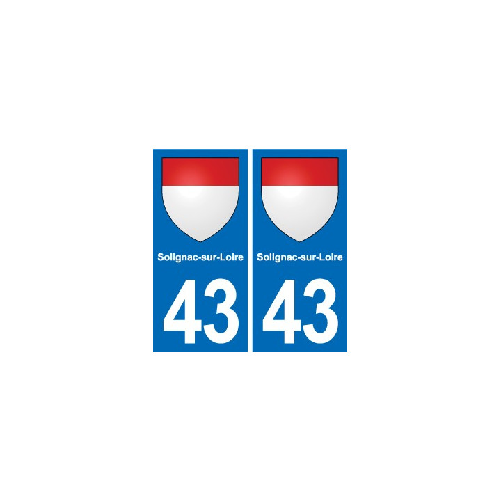 43 Langeac blason autocollant plaque immatriculation ville