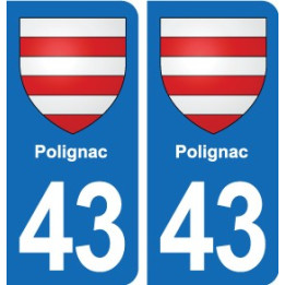 43 Langeac blason autocollant plaque immatriculation ville