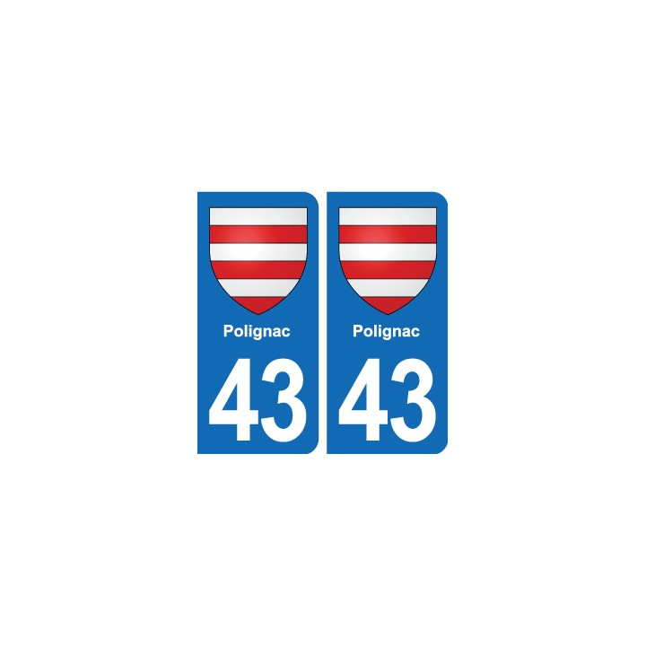 43 Langeac blason autocollant plaque immatriculation ville