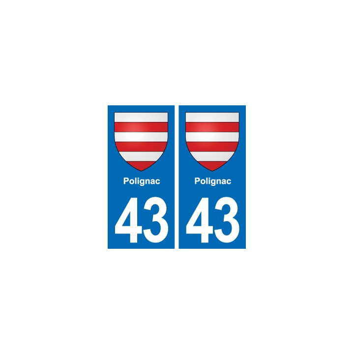 43 Langeac blason autocollant plaque immatriculation ville